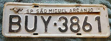 Real Vintage Brazil Brasil License Plate SÃO MIGUEL ARCANJO BUY-3861  USA Seller picture