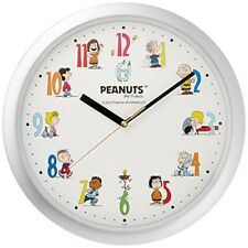 SNOOPY Wall Clock Character Analog Silver &SNOOPYGift/2items picture