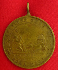 ANTIQUE MARY JESUS ANGEL Medal EVERY KNEE SHALL BEND GERACE ITALY OLIVIERI 1889 picture