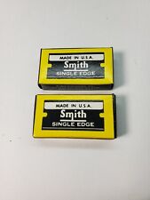 Vintage Smith NOS Single Edge Razor Scraper Blades 2 Packs Of 5 Made In USA picture