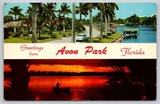 Postcard FL Greetings From Avon Park Florida A12 picture