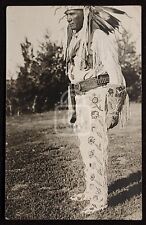 Spectacular Native American Indian Chief. C. 1910's-20's, Oregon???  Beadwork picture