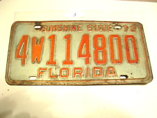 LICENSE PLATE  FLORIDA  1972  4W114800   #3 picture