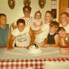 GC Photograph Group Kids Boys Birthday Party Cake 1971 picture