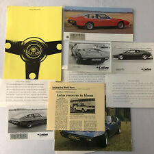 1976 Lotus Car Press Kit Brochure Photo Photograph Lotus Elite Lotus Esprit + picture