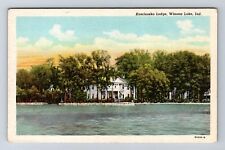 Winona Lake IN-Indiana, Kosciuszko Lodge, Advertising, Vintage Postcard picture