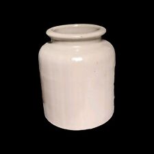 Vintage Crock Mustard Jar Pot Stoneware  Rustic Farmhouse Decor  picture