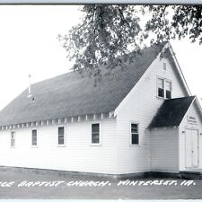 c1950s Winterset, IA RPPC Grace Baptist Church Real Photo Postcard Vtg A108 picture