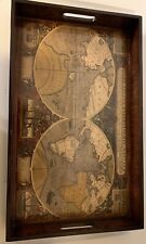 Vintage 1960's Old World Map Tray picture