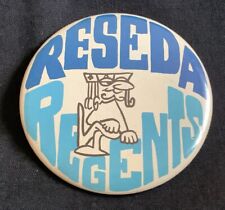 Vintage 1970s Large 3 3/8” High School Pin Reseda Regents - Southern California picture