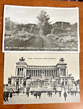 Lot (2) Antique Unused RPPC Postcards, unused Idaho and Rome picture