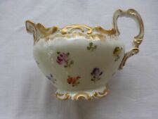 Antique Vintage Limoges France Porcelain Golden Gilt Flowers Pansies Creamer picture