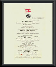 Titanic Last Menu White Star Line Reprint On Fine Linen Paper *P010 picture
