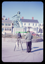 1967 Original Slide - Photographer at Fisherman's Memorial Statue Gloucester MA picture