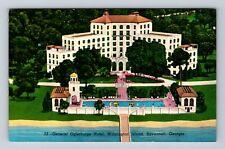 Savannah GA-Georgia, Aerial General Oglethorpe Hotel, Vintage Postcard picture