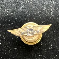 VINTAGE CHEVROLET BADGE Lapel PIN CHEVY Gold Bow tie Wings picture