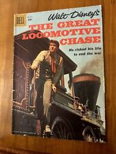 1956 FESS PARKER Disney comic- THE GREAT LOCOMOTIVE CHASE Dell 4-color VF picture
