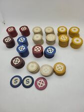 Poker Chips From  1920'S Clay Made (174) Antique  picture
