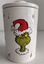 Dr. Seuss How the GRINCH Stole Christmas Ceramic Canister Cookie Jar Many Faces picture