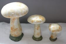 LOT OF 3 CERAMIC MOREL MUSHROOMS COTTAGE FARM COUNTRYSIDE picture