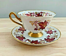 Shelley Cup Saucer GAINSBOROUGH Purple England VINTAGE Tea Coffee 13616P RARE picture