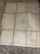 Antique US COAST SURVEY Map 1868 Yaquina River Entrance Oregon - Hoxie’s Cove picture