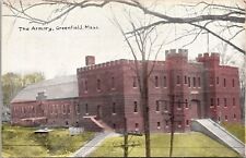 Historic Military Armory Greenfield Massachusetts Streetview DB Postcard picture