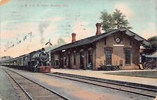 Norwalk OH Ohio Train Railroad Depot Station c1908 to Fort Wayne Vtg Postcard D8 picture