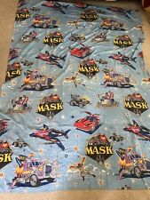 RARE HTF Vintage 1985 M.A.S.K. 80's Cartoon MASK Flat Bed Sheet Size Twin 92X66 picture