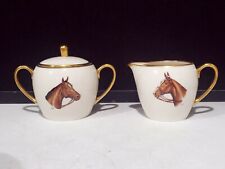 RARE Abercrombie & Fitch Horse Head F. Vosmansky Signed SUGAR AND CREAMER SET picture
