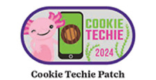 NEW Girl Scout Cookie Rewards 2024 Axolotl Cookie Techie Patch Badge picture