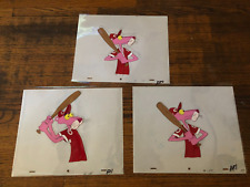 3  PINK PANTHER, BASEBALL    ORIGINAL  ,HAND PAINTED   PRODUCTION  CEL picture