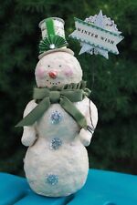 Vintage Christmas Snowman 8 inches Tall picture