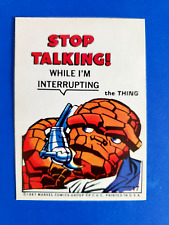 1967 Philadelphia Gum Marvel Super Heroes Stickers #17 The Thing picture