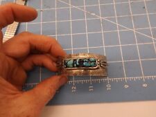 Old Southwestern American Native Silver & Turquoise Bracelet picture