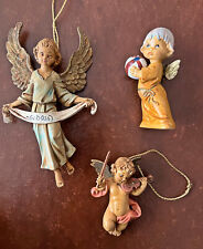 Lot of 3 Vintage  Fontanini Cherub Angel Ornaments Depose Italy picture