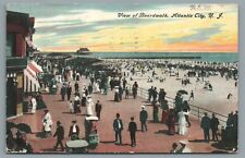 View of Boardwalk Atlantic City New Jersey NJ Antique Postcard Posted 1909 picture
