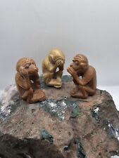 Carved Stone Three Wise Monkeys Hear No Evil Speak No Evil See No Evil picture