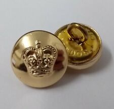 Genuine Vintage British Military St Edwards Crown Metal Dress Buttons X2 ASBT152 picture