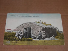 DIGHTON KANSAS - 1907-1915 ERA UNUSED POSTCARD - FIRST HOUSE - BUILT in 1879 picture