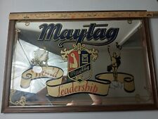 RARE Vintage Maytag World Leadership Advertising Mirror picture