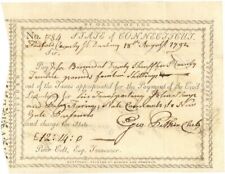 1790's dated Pay Order Signed by George Pitkin - Uncanceled Very Rare - Connecti picture