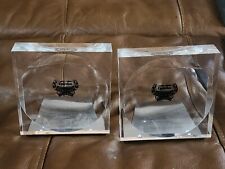 Vintage Upjohn Sales Academy Acrylic Bookends Pharmaceutical Co. picture