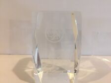 Vintage Washington Redskins Clear Frosted Emblem Glass Paperweight picture