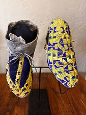 Antique OLD Native American Indian Ceremonial Moccasins LAKOTA child's 19th C. picture