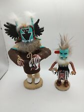 Pair of Vintage Kachina Crow Mother Yazzie & Morning Singer Native American Doll picture