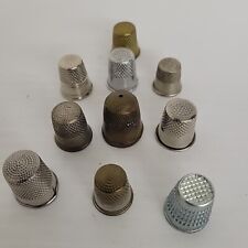 Lot of 10-  VINTAGE Thimbles Out Of An Estate  picture