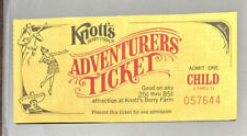 Vintage 1970s Knott's Berry Farm Golden Adventures Child Ticket - Looks Great picture