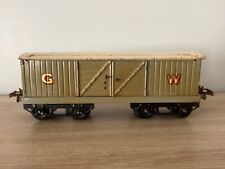 HORNBY O GAUGE 1936-38 NO.2 GW LUGGAGE / GOODS VAN. Grey/White picture