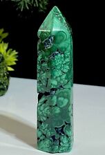 High Quality Malachite Obelisk Crystal ￼Quartz Point Healing Tower 62g | 75mm picture